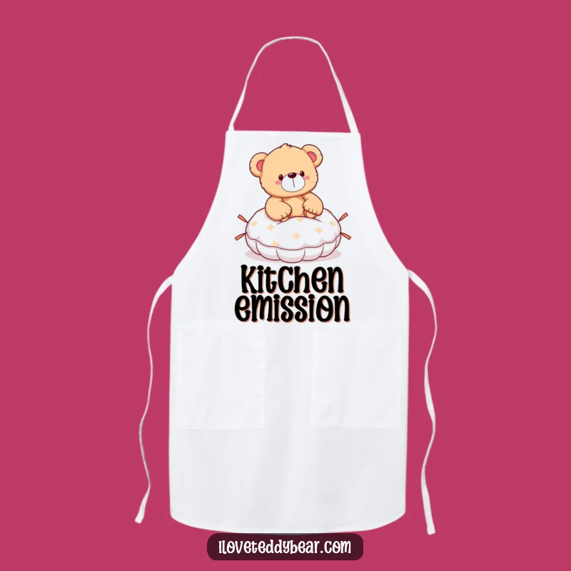 Funny Teddy Bear Whoopee Cushion Apron - Hilarious Kitchen Prank Gift