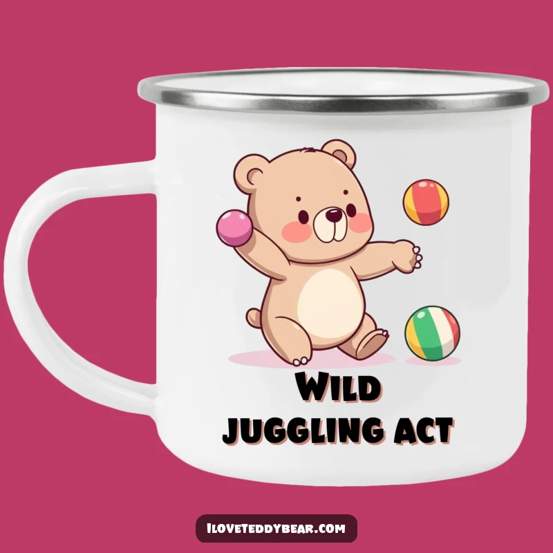 Funny Bear Juggling Camping Mug, Fuel Your Adventures with Humor - A Gift