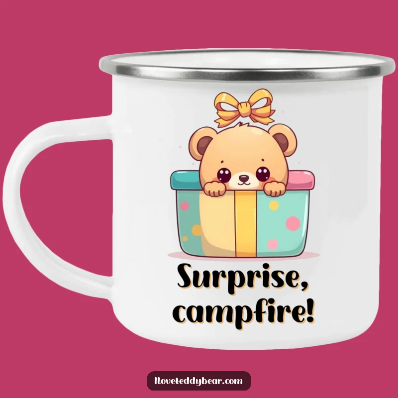Funny Peek-a-Boo Bear Present Camping Mug - Celebrate Outdoors Gift