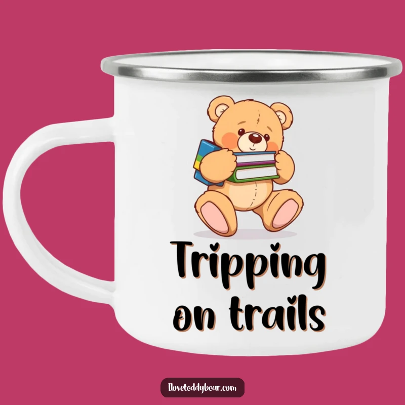 Funny Clumsy Book Bear Camping Mug - Outdoor Reads & Oopsies, Perfect Funny Gift