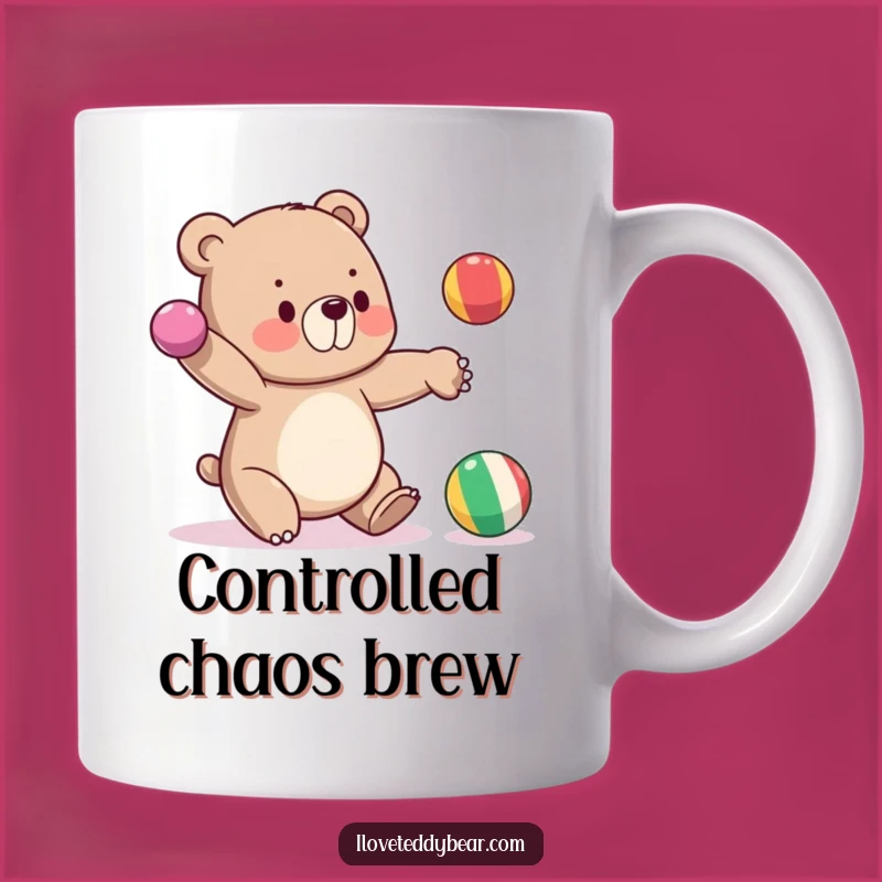 Funny Bear Juggling Mug, a Hilarious Gift for Clumsy Friends and Circus Lovers
