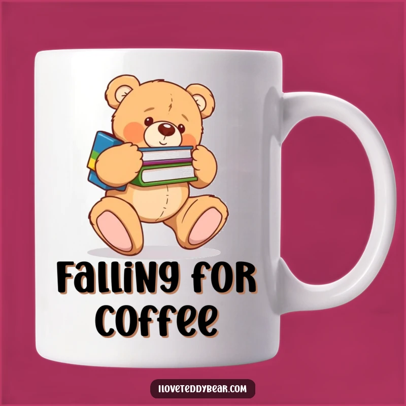 Funny Clumsy Book Bear Mug - Hilarious Tripping Oopsie, Perfect Funny Gift
