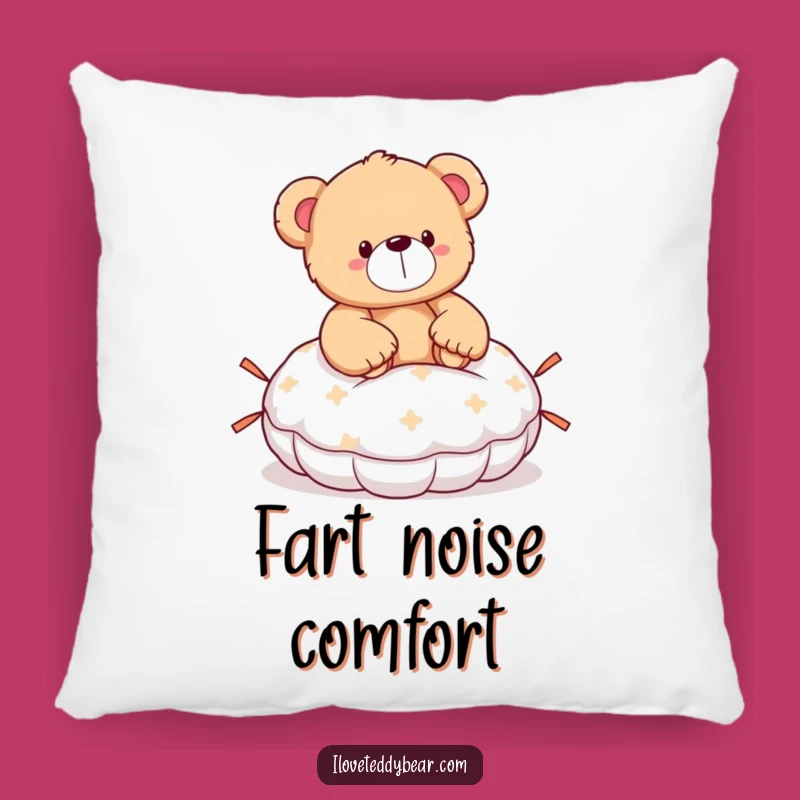 Funny Teddy Bear Whoopee Cushion Pillow - Cozy & Comical Accent