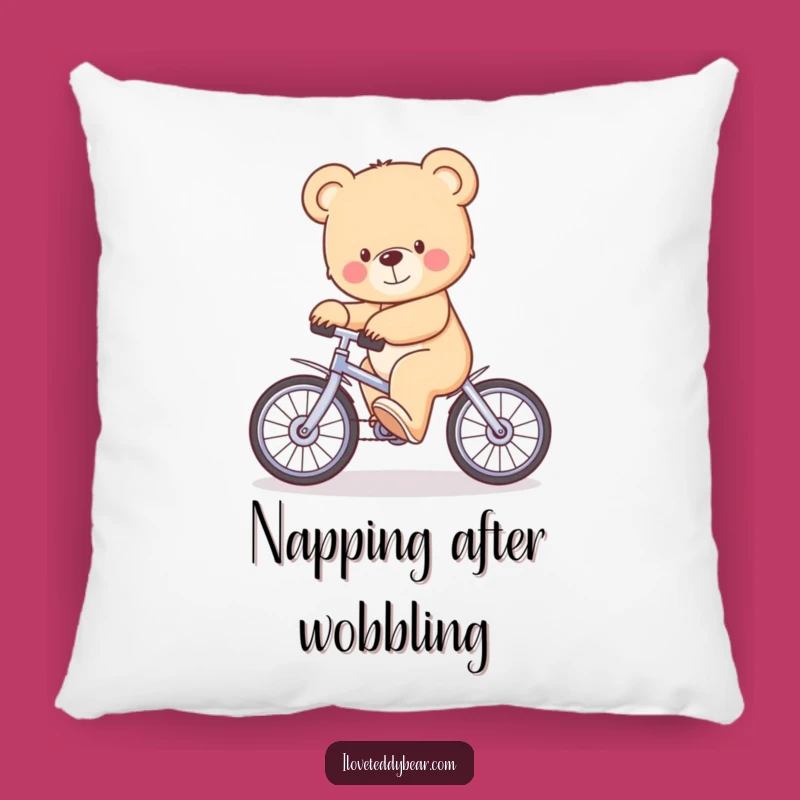 Funny Teddy Bear Unicycle Wobble Pillow - Cozy & Comical Decor
