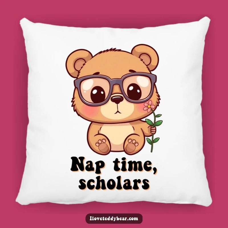 Funny Bear Glasses Flower Surprise Pillow - Soft Comfort, Big Surprise Gift