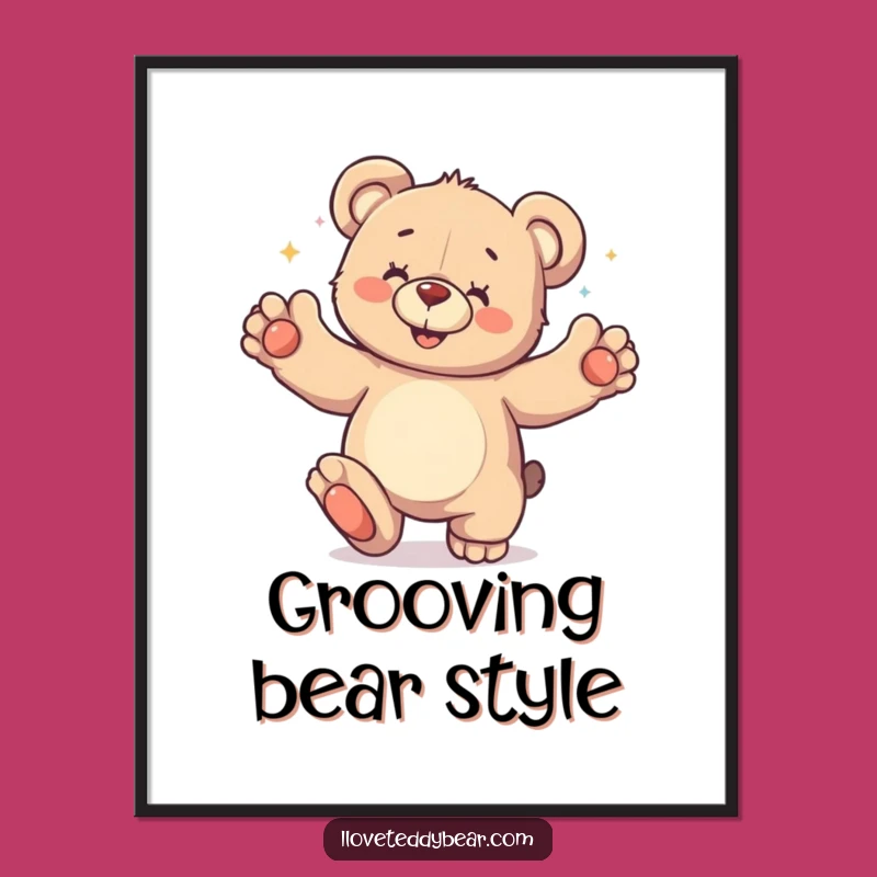 Funny Teddy Bear Dance Party Digital Art: Instant Energy - Hilarious Decor Gift
