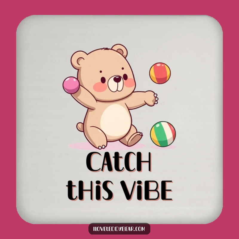 Funny Bear Juggling Coasters, Protect Surfaces with Circus-Level Charm - A Gift