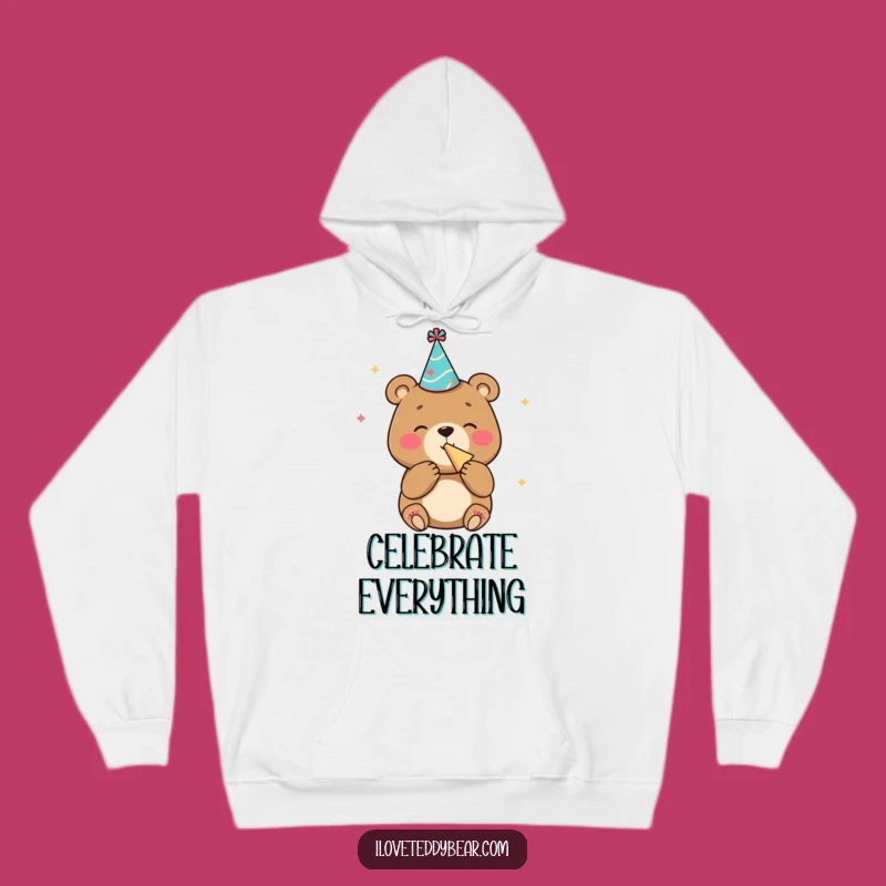 Funny Bear Party Hoodie, Cozy Up for a Celebration - A Hilarious Gift!