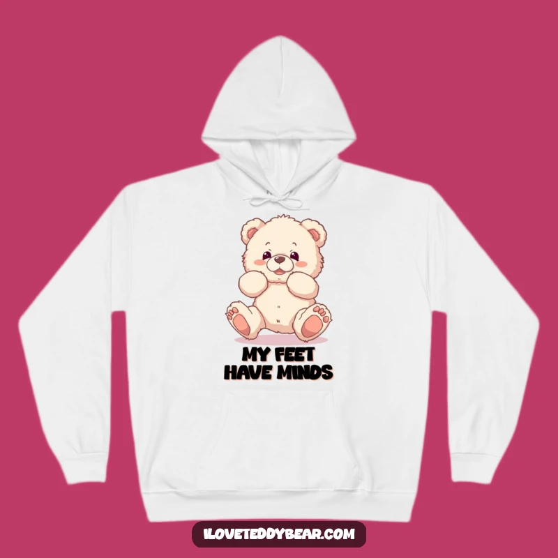 Cozy Funny Teddy Bear Tripping Hoodie - Warm & Comically Clumsy Comfort