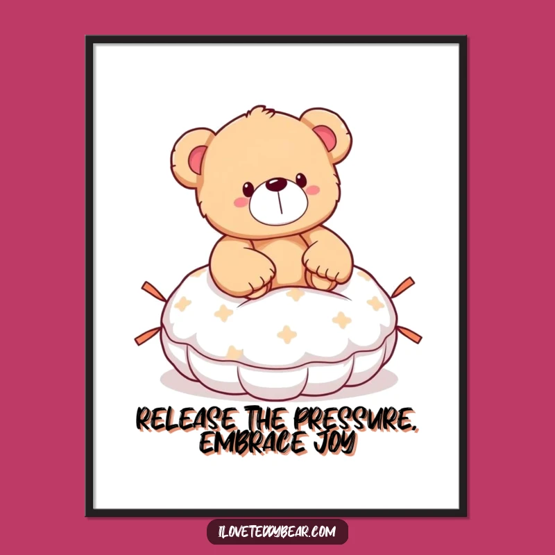 Funny Free Printable Wall Art: Whoopee Cushion Teddy - Humorous Decor Download!