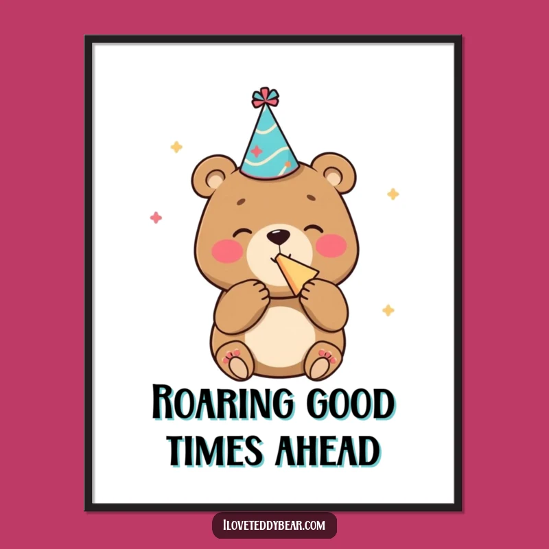 Free Printable Bear Party Wall Art: Funny Glee Downloadable Decor