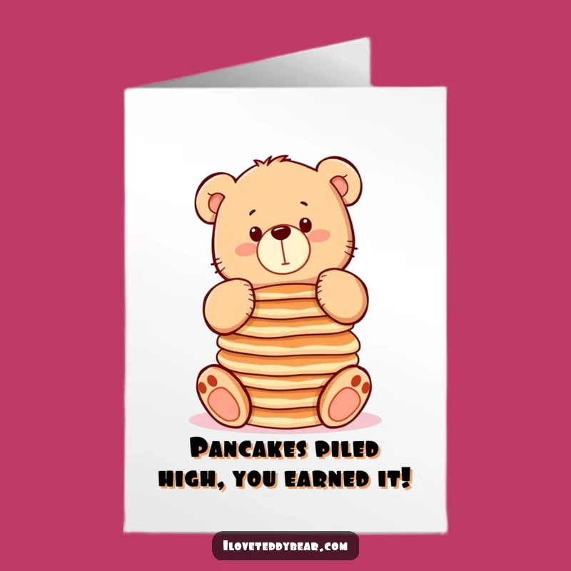 Free Printable Congrats Card: Pancake Bear Stunt, Hilarious Downloadable Success