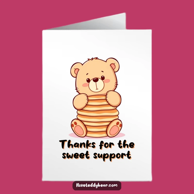Free Printable Thank You Card: Pancake Bear Oops, Funny Downloadable Gratitude