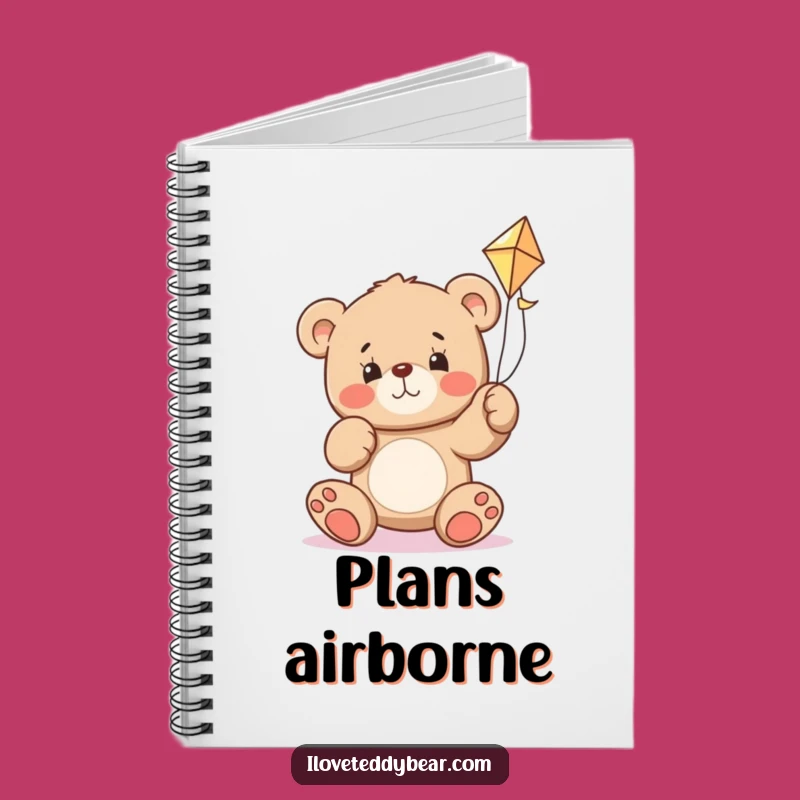 Funny Teddy Bear Kite Struggle Notebook - Hilarious Journal for Goals