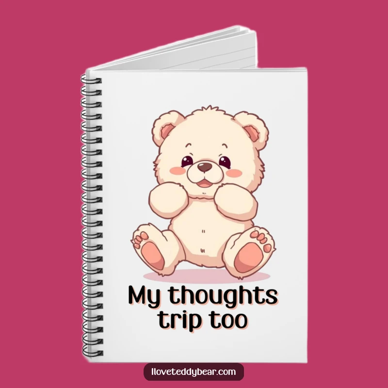 Funny Teddy Bear Tripping Notebook - For Your Adorably Clumsy Notes