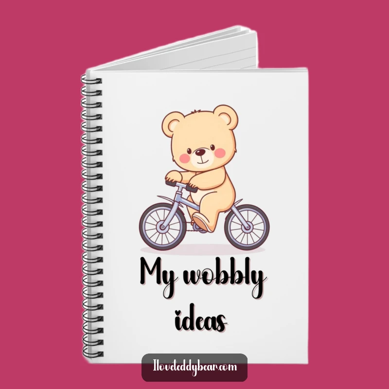 Funny Teddy Bear Unicycle Wobble Notebook - Perfect for Your Ideas