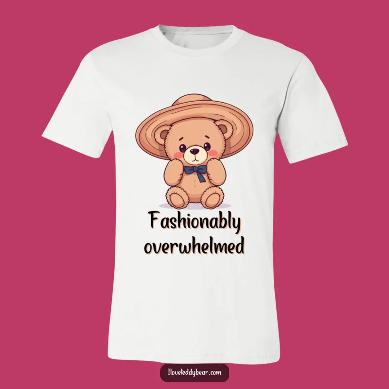 Funny Teddy Bear Hat Mishap T-Shirt: Wear Your Goofy Style - Perfect Gift