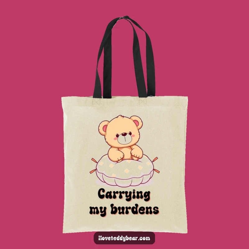 Funny Teddy Bear Whoopee Cushion Tote Bag - Stylish & Comical Carry-all