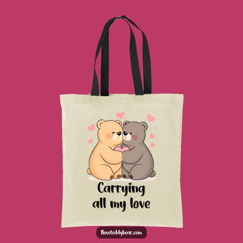 Funny Hugging Bears Tote Bag - Carry Your Love with Style Gift