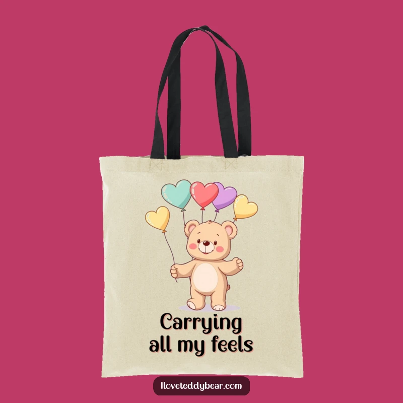 Funny Teddy Bear Balloon Juggling Tote Bag - Stylish & Whimsical Gift