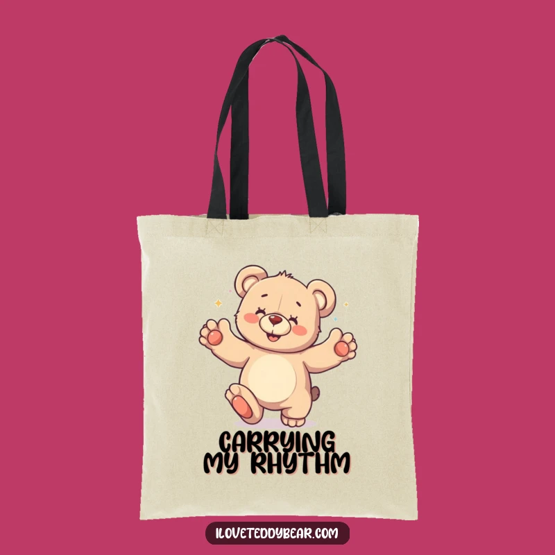 Funny Teddy Bear Dance Party Tote Bag: Carry Your Moves - Ideal Fun Gift