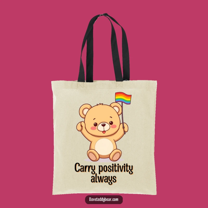 Funny Teddy Bear Rainbow Tote: Carry Pride, Stylish Bag Gift
